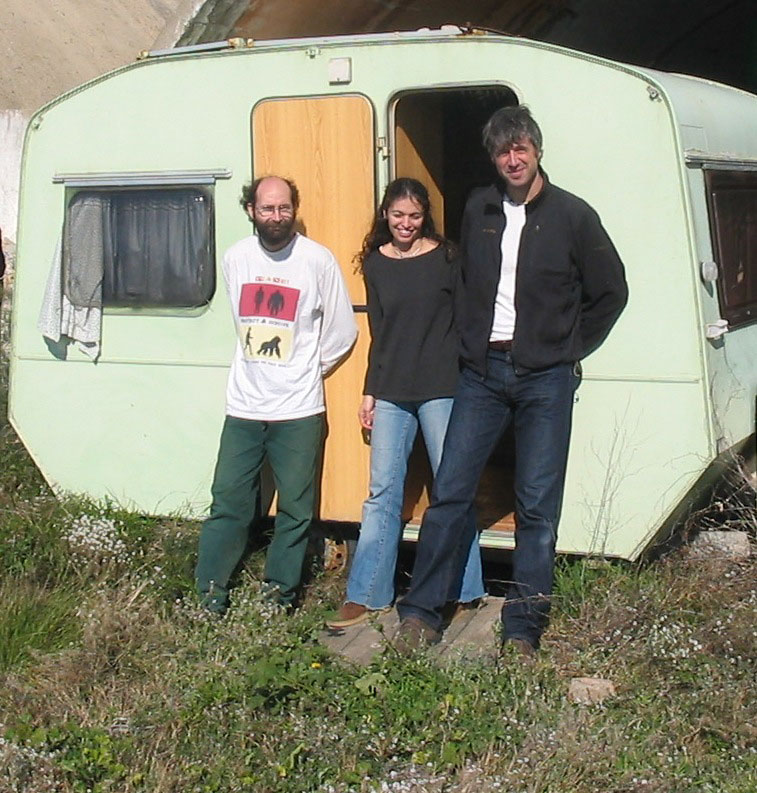 The original monitoring team composed by only three people (from left to right): Albert Bertolero, Meritxell Genovart and Daniel Oro.